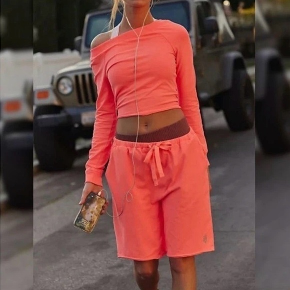 Bright Orange Two-Piece Lounge Set - Picture 3 of 4